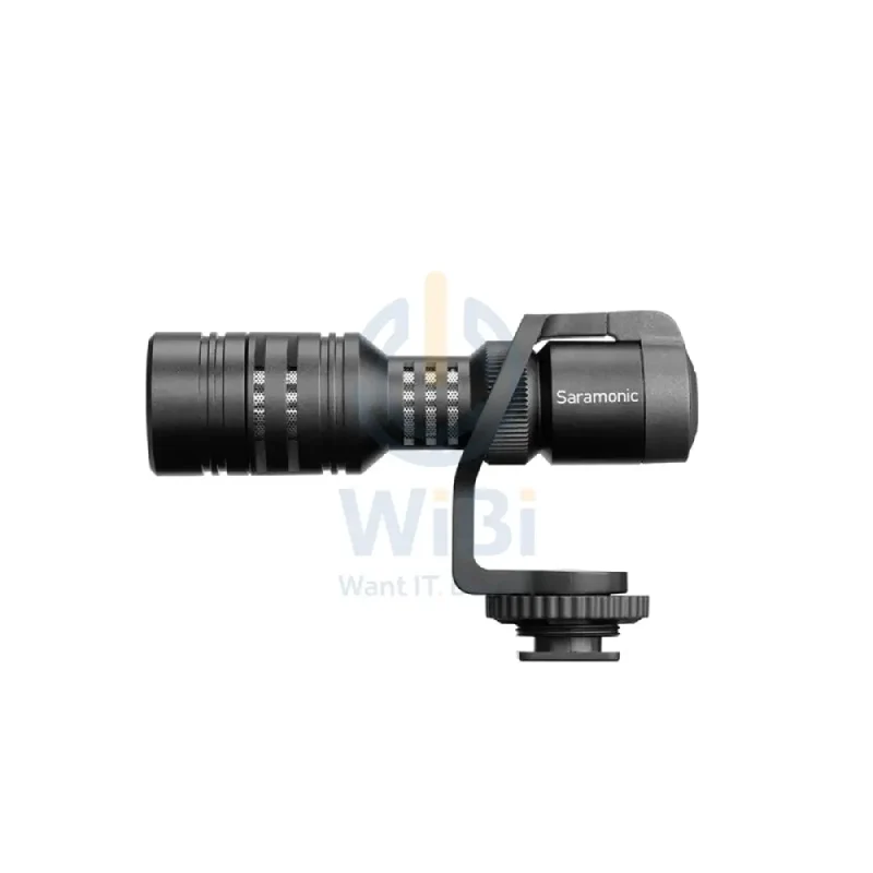 ميكروفون فيديو مكثف سارامونيك للكاميرات DSLR والهواتف الذكية، باللون الأسود