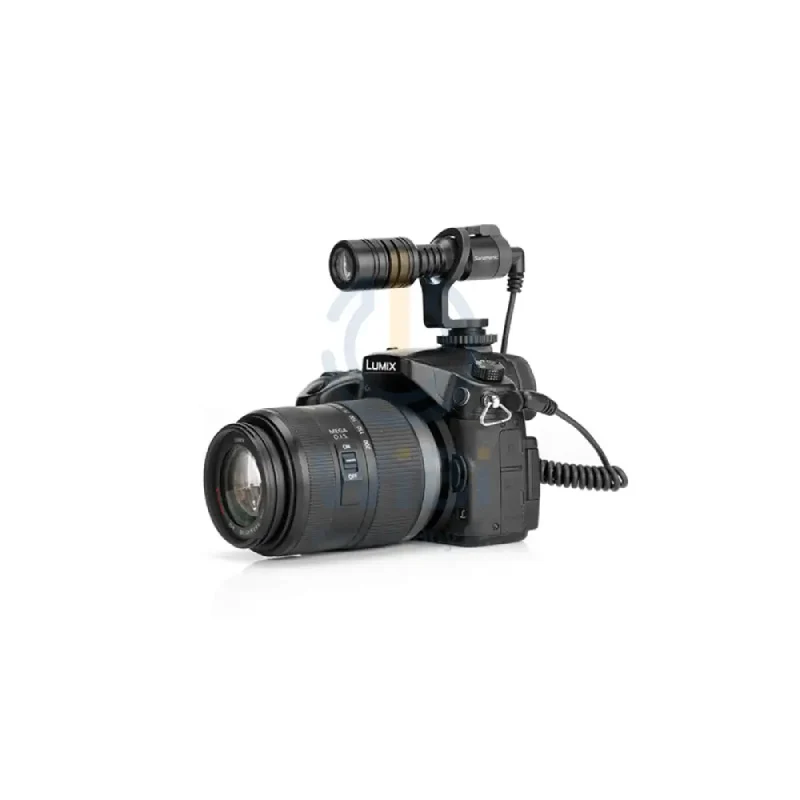 ميكروفون فيديو مكثف سارامونيك للكاميرات DSLR والهواتف الذكية، باللون الأسود