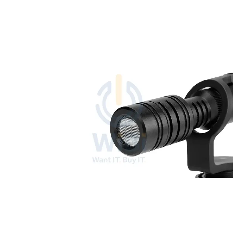 ميكروفون فيديو مكثف سارامونيك للكاميرات DSLR والهواتف الذكية، باللون الأسود