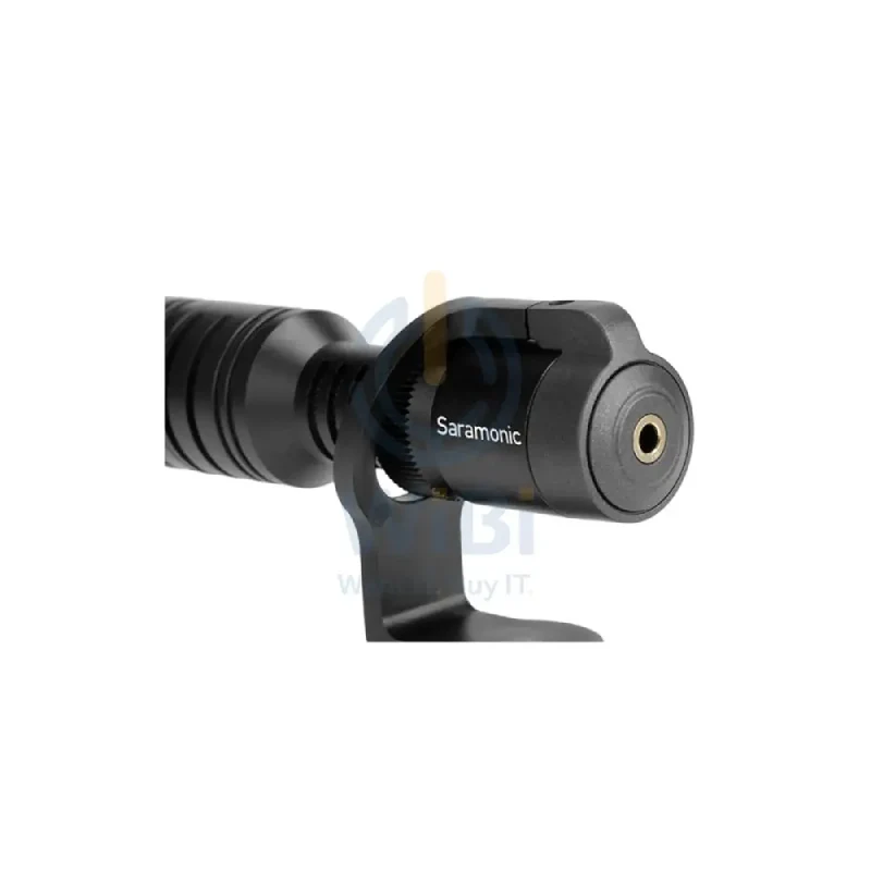 ميكروفون فيديو مكثف سارامونيك للكاميرات DSLR والهواتف الذكية، باللون الأسود