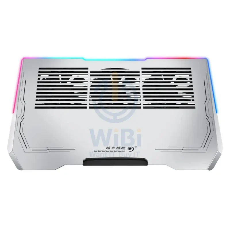 Porodo Gaming Al RGB Laptop Cooling Fan - Silver
