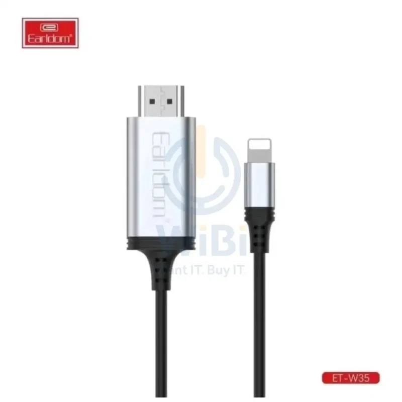 كابل محول إيرلدوم ET-W35 من HDTV إلى 8-Pin، أسود/رمادي