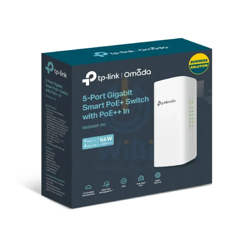 سويتش تي بي لينك أومادا SG2005P-PD ذكي جيجابت 5 منافذ مع منفذ PoE++ واحد إدخال و4 منافذ PoE+ إخراج - 10 جيجابت/ثانية / LAN