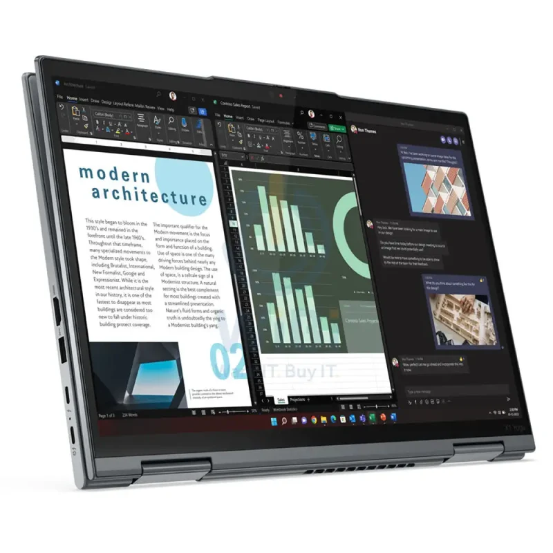 Lenovo ThinkPad X1 Yoga Gen 8 - 14.0" WUXGA Touch / i7 / 16GB / 1TB (NVMe M.2 SSD) / Win 11 Pro / Arabic/English / Storm Grey / 3YW - Laptop