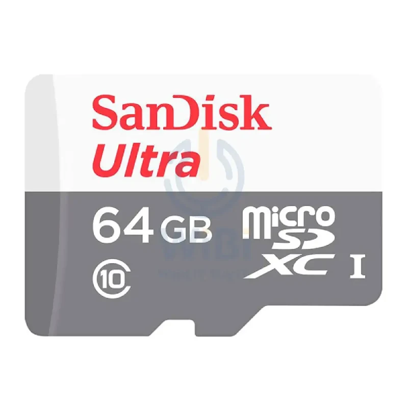 بطاقة ذاكرة سانديسك ألترا مايكرو SDHC / مايكرو SDXC UHS-I، سعة 64 جيجابايت / سرعة تصل إلى 100 ميجابايت/ثانية
