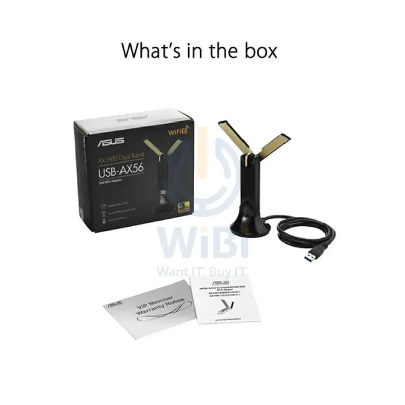 ASUS USB-AX56 AX1800 Wireless Dual-Band USB Wi-Fi Adapter - USB-A / WPA3