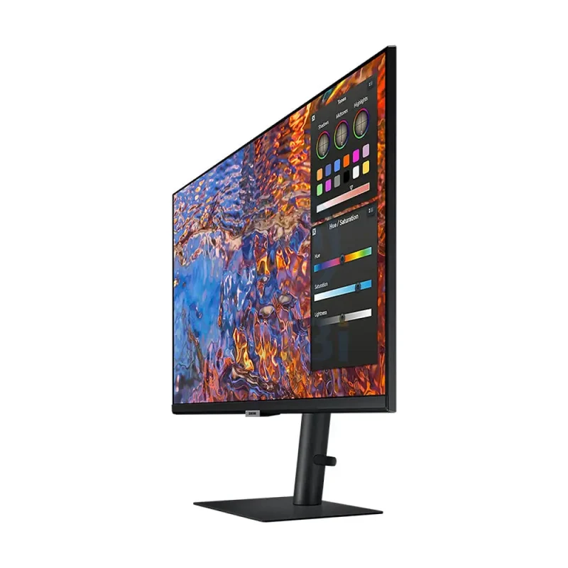 شاشة سامسونج S8 فيوفينيتي مقاس 27 بوصة بدقة 4K مع يو إس بي-C، مقاس 27.0 بوصة، 4K، تردد تحديث 60 هرتز، زمن استجابة 5 مللي ثانية، HDMI 2.0/ديسبلاي بورت 1.4/يو إس بي-C/إيثرنت، باللون الأسود