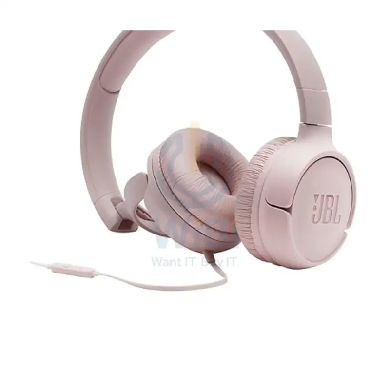 JBL Tune 500 Wired on-ear headphones - Over-Ear / Wired / Pink