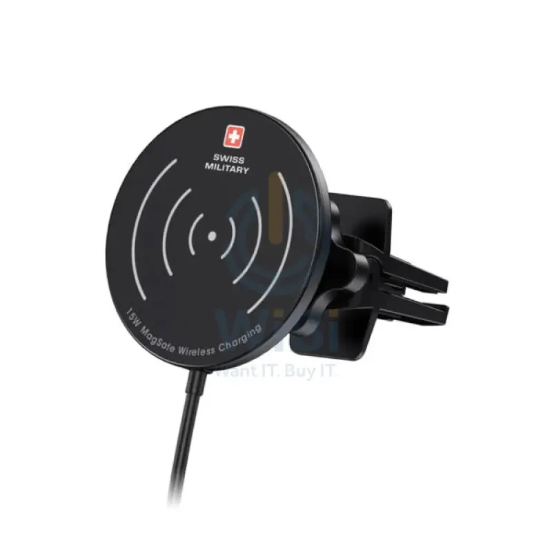 Swiss Military MagSafe Car Charger 15W - Black
