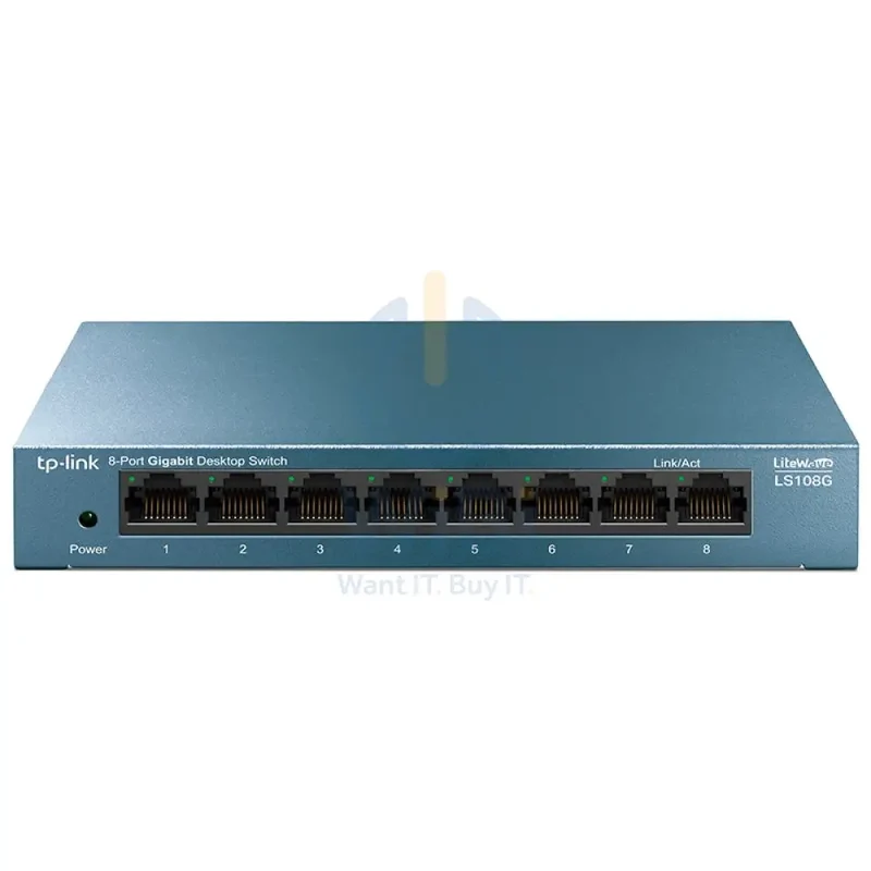 موزع مكتبي تي بي-لينك (LS108G) بـ8 منافذ – سرعة 1000 ميجابت في الثانية / LAN