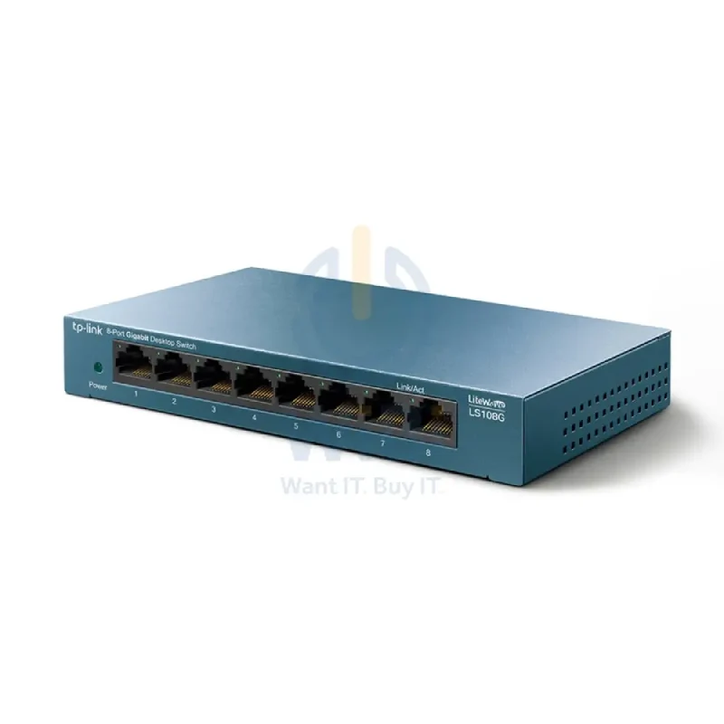موزع مكتبي تي بي-لينك (LS108G) بـ8 منافذ – سرعة 1000 ميجابت في الثانية / LAN