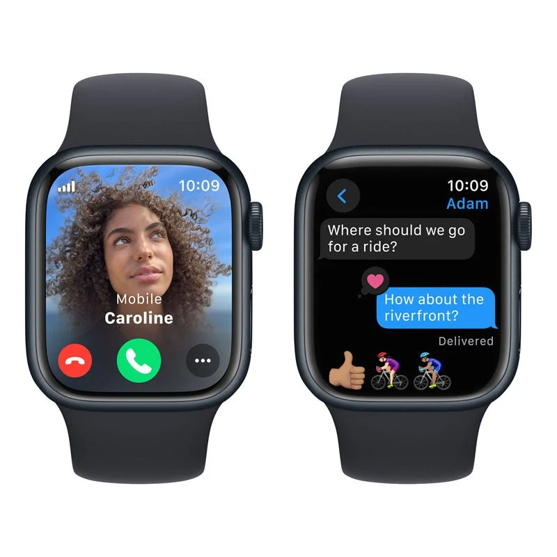 Apple Watch Series 9 with Sport Band - LTPO OLED / 64GB / 41mm / Small/Medium / Bluetooth / Wi-Fi / Midnight