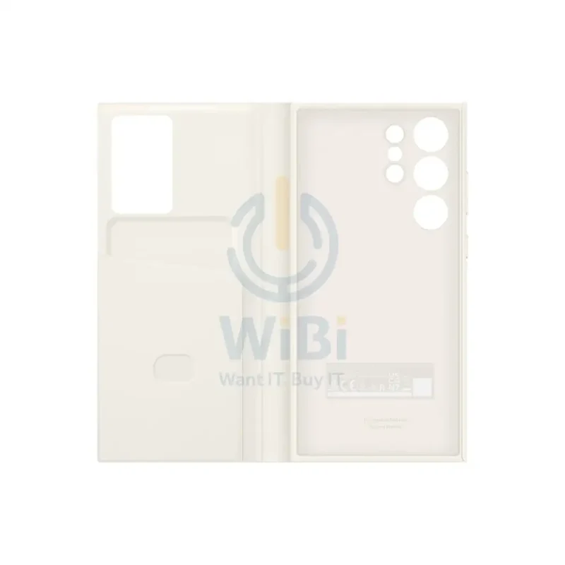 Samsung S23 Ultra Smart View wallet case - Cream