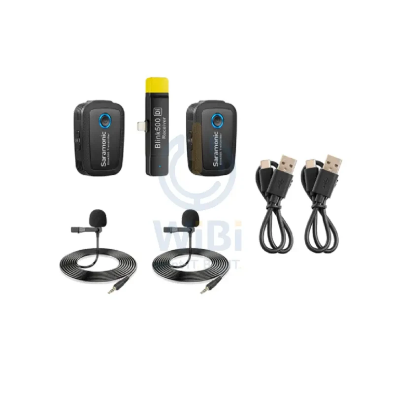 Saramonic BLINK 500 B4 2-Person Wireless Clip-On Mic System With Lavalier & Lightning Receiver For iPhone & iPad - Black