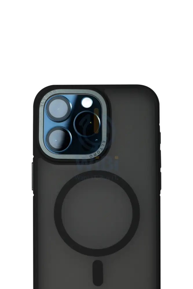 Eltoro Magsafe Arm-smoke Cover for iPhone 15 Pro Max - Black & Gray