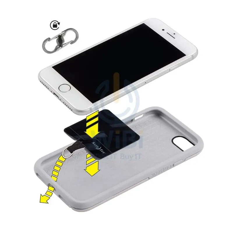 NiteIze Hitch® Phone Anchor + Stretch Strap - charcoal