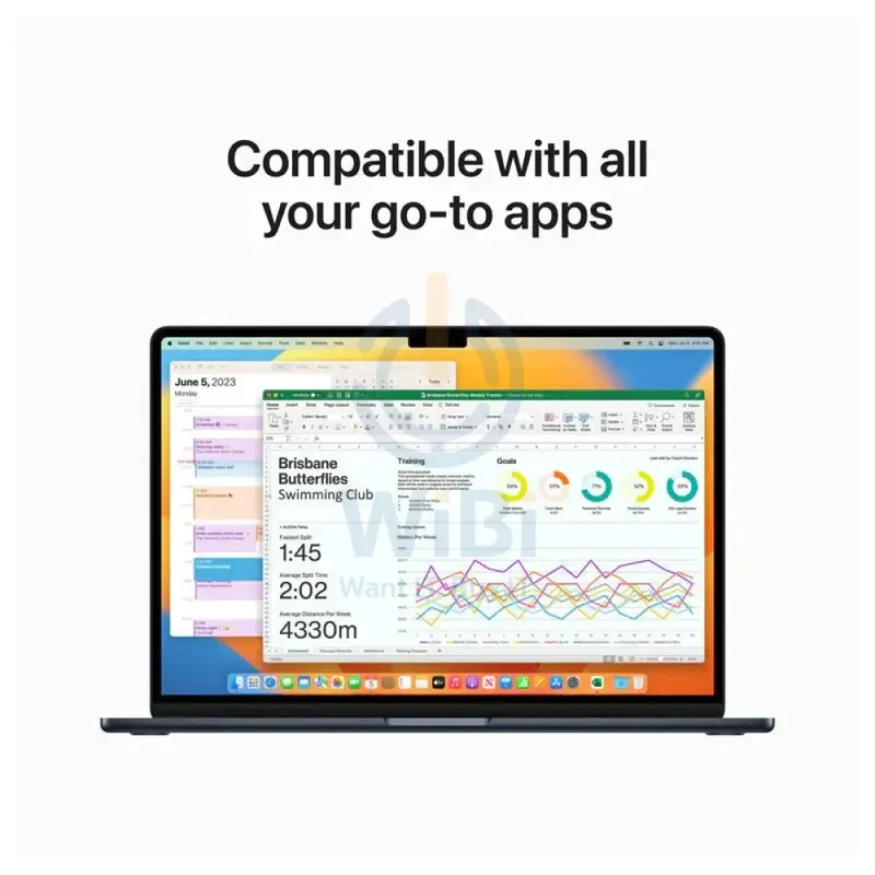 Apple MacBook Air - 15.3" / M2 / 8-Core CPU / 10-Core GPU / 8GB RAM / 256GB SSD / Arb/Eng / Midnight / 1YW