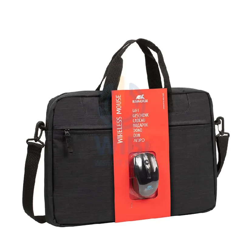 Rivacase 8038 Laptop bag 15.6-inch With Wireless Mouse - Black