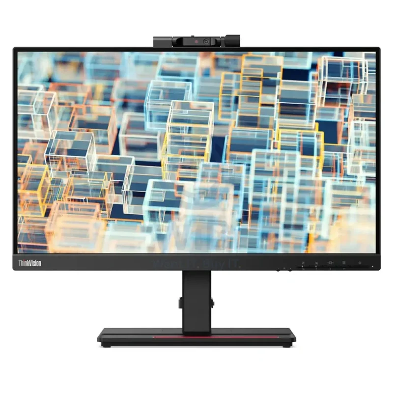 شاشة لينوفو ثينك فيجن T22v-20، مقاس 21.5 بوصة، FHD، زمن استجابة 6 مللي ثانية، FHD 1080p + كاميرا IR، D-Sub، HDMI 1.4، ديسبلاي بورت 1.2، يو إس بي 3.2 الجيل الأول، ستاند قابل لتعديل الارتفاع