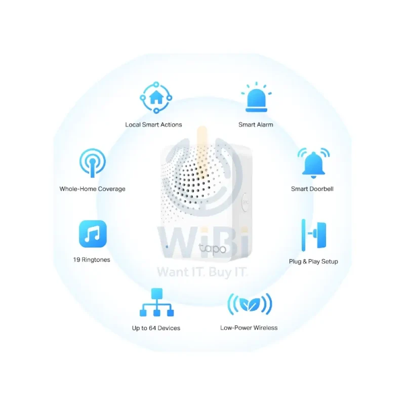 TP-Link (Tapo H100) Smart Hub with Chime (Hub Required)