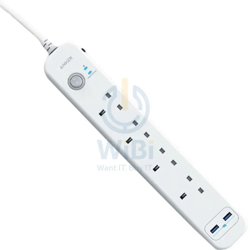 Anker 322 4-in-1 Extension Power Socket - 2x USB-A / 2m Cable Length / White