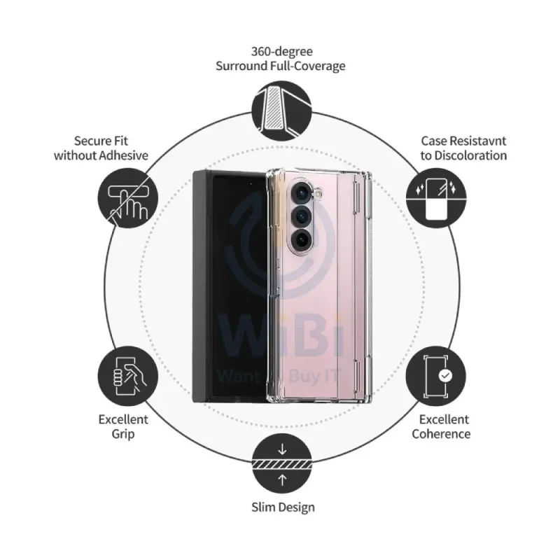 Araree Nukin 360 Side Hinge Case - Samsung Galaxy Z Fold 6 / Clear