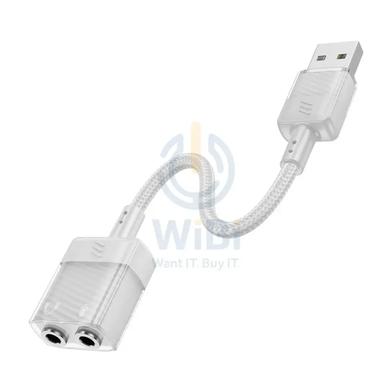 Hoco LS37 Spirit Audio Adapter Output Cable - 3.5mm / White