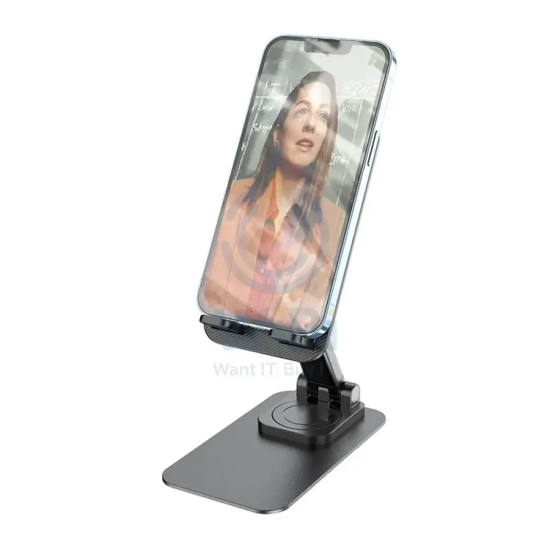 Hoco PH50 Rotating Folding Stand Holder for Phone & Tablet – Black