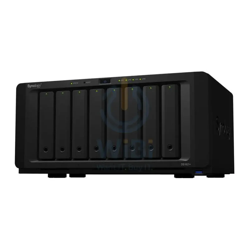 Synology DiskStation DS1821+ - 128TB / 8x 16TB / SATA / 8-Bays / USB / LAN / eSATA / Desktop