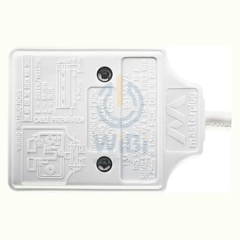 Masterplug SS-MP Single Socket Trailing Socket - 13 Amp / White