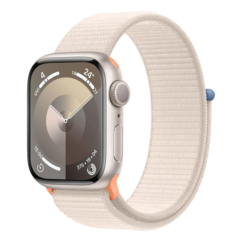 Apple Watch Series 9 with Sport Loop - LTPO OLED / 64GB / 41mm / Bluetooth / Wi-Fi / Starlight