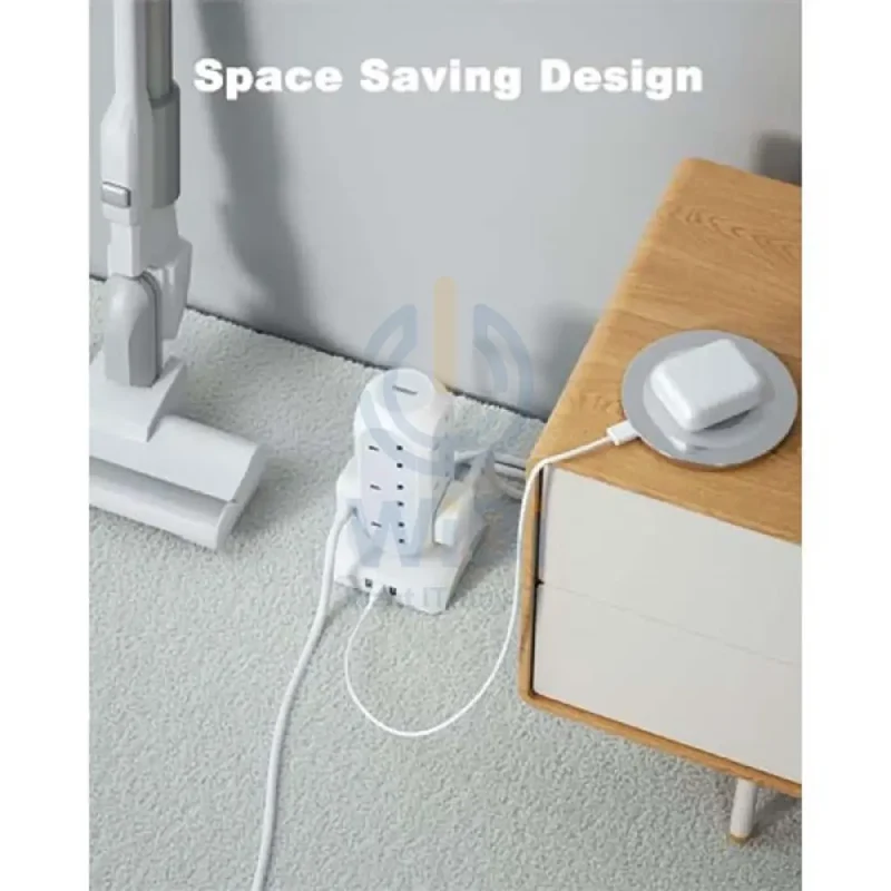 TESSAN 12-Way Multi-Plug Extension - 15W / 1700J / 2 Meter / White
