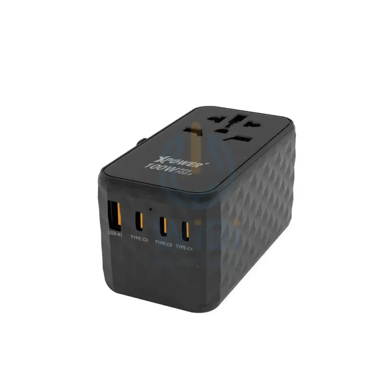 XPower TA100 5 Output Gan PD Travel Adapter - 100W / Black