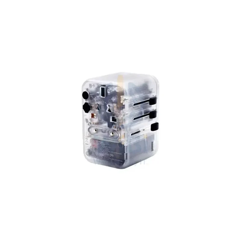 محول سفر إكس باور TA65C بخمسة منافذ وتقنيتي GaN وPD - 65 واط / شفاف