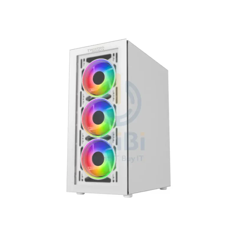 Twisted Minds Manic Shooter-03 Mid Tower ARGB Fan Gaming Case - 4 x 120mm / White