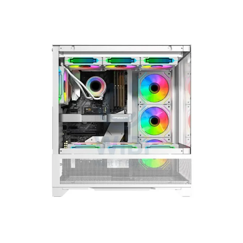 Twisted Minds Phantek-07 Mid Tower ARGB Fan Gaming Case - 7 x 120mm / White