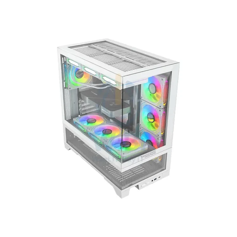 Twisted Minds Phantek-07 Mid Tower ARGB Fan Gaming Case - 7 x 120mm / White