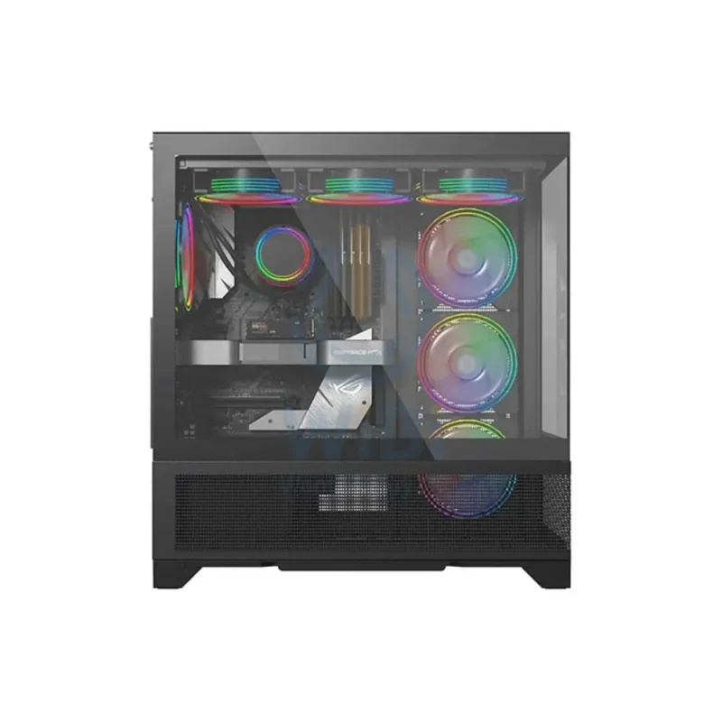Twisted Minds Phantek-07 Mid Tower ARGB Fan Gaming Case - 7 x 120mm / Black