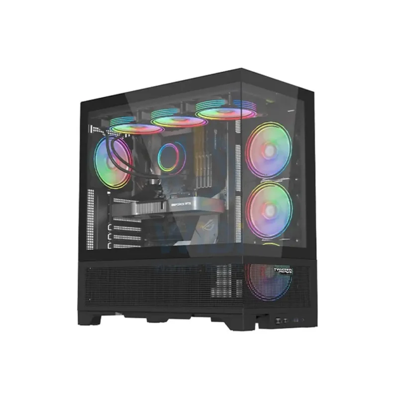 Twisted Minds Phantek-07 Mid Tower ARGB Fan Gaming Case - 7 x 120mm / Black