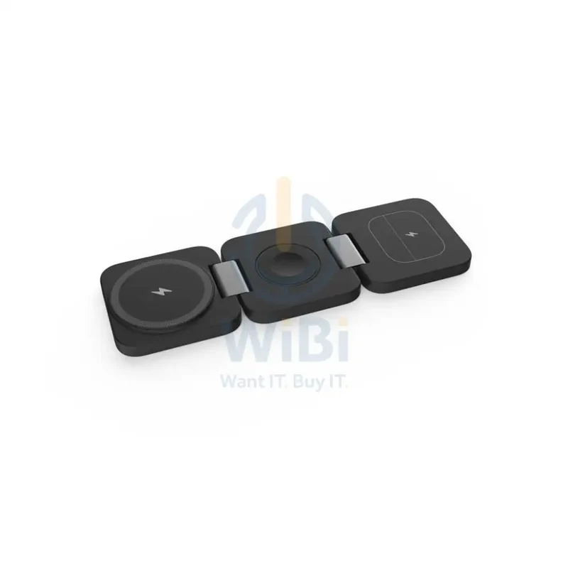 Porodo 3in1 Magsafe Wireless Foldable Charger - Black