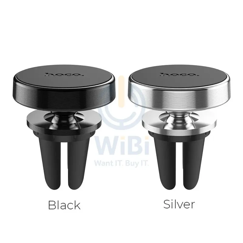 Hoco CA47 Metal Magnetic Aluminum Alloy Car Air Outlet Mount- Silver