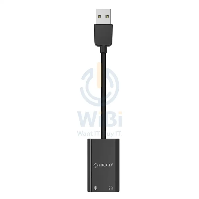 كارت صوت خارجي أوريكو USB، باللون الأسود