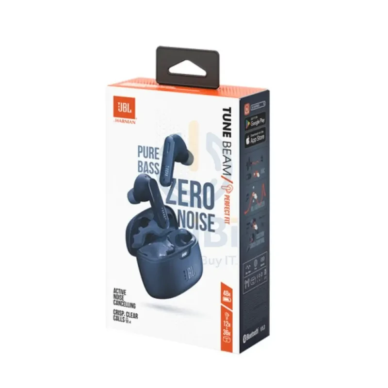 JBL Tune Beam True Wireless Noise Cancelling Earbuds - Blue