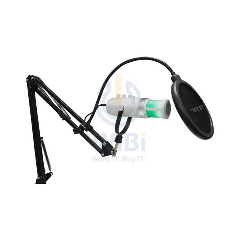 Twisted Minds USB Microphone with Stand and Arm - White