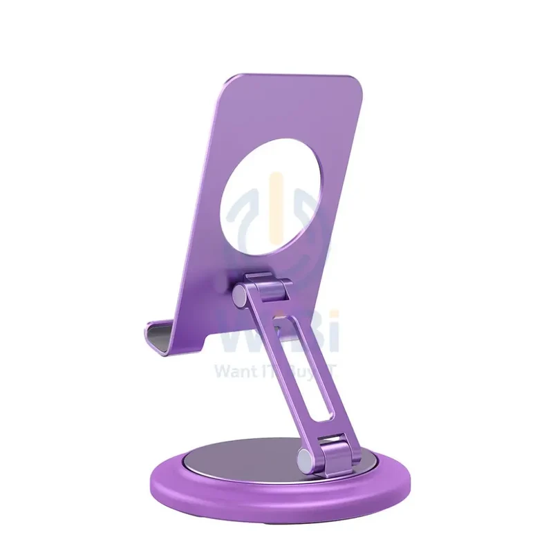 Porodo Aluminum alloy x carbon fiber 360° Rotatable and Angle Adjustable Phone Stand - Purple