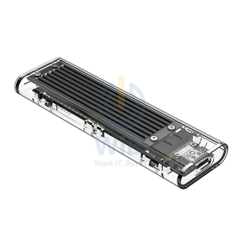 حاوية محرك اقراص صلبة NVMe M.2 من أوريكو، باللون الأسود