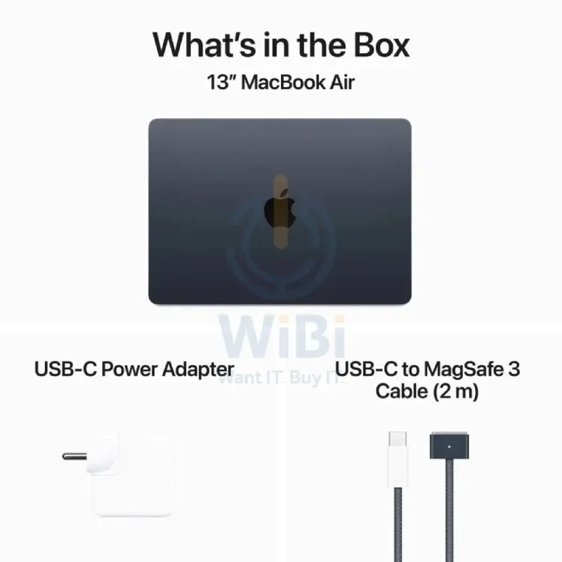 Apple MacBook Air - 13.6" / M3 / 8-Core CPU / 10-Core GPU / 16GB RAM / 512GB SSD / Arb/Eng / Midnight / 1YW - MXCV3AB/A