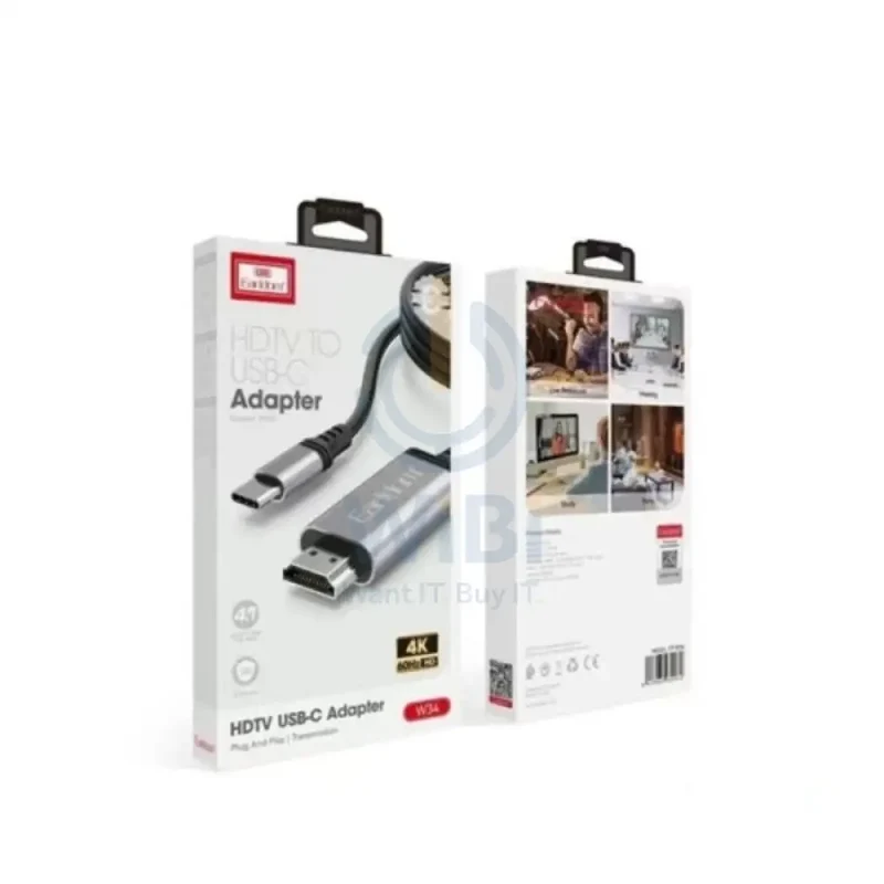 Earldom ET-W34 HDMI To USB-C HD Cable