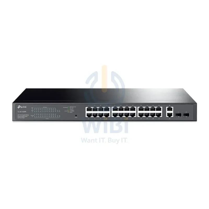 سويتش تي بي لينك TL-SG1428PE سمارت إيزي جيجابت 28 منفذًا مع 24 منفذ PoE+ - 56 جيجابت/ثانية / LAN