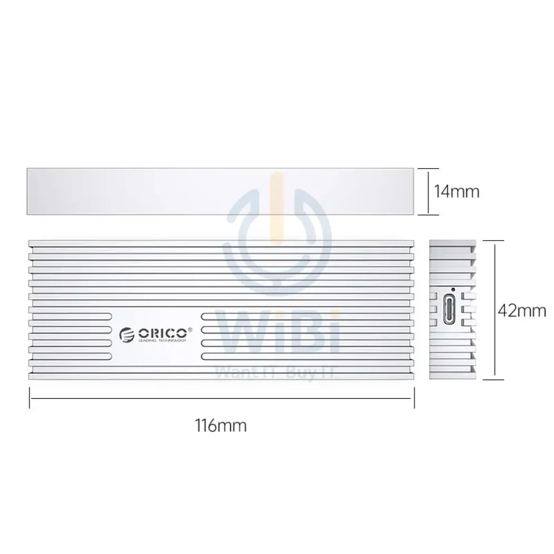 ORICO USB3.2 20Gbps M.2 NVMe SSD Enclosure - Silver